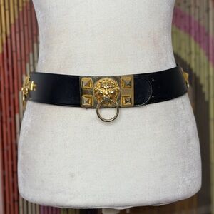 90s Versace- Inspired Lions-head Statement belt
